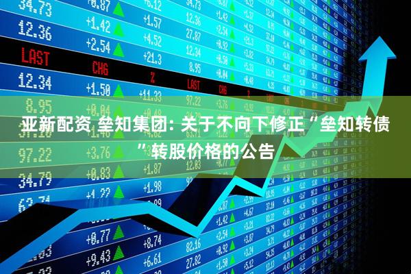 亚新配资 垒知集团: 关于不向下修正“垒知转债”转股价格的公告