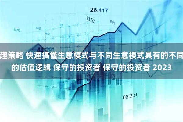 趣策略 快速搞懂生意模式与不同生意模式具有的不同的估值逻辑 保守的投资者 保守的投资者 2023